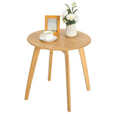 Natural Bamboo Round End Table Modern Stylish Side Table w/ 20 Round Tabletop - Fontana - US"