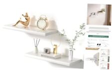 White Floating Shelves for Wall, Wall Mounted Shelves with White Set of 2 - Mumbai - India