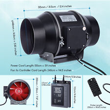 Industrial WiFi Duct Fan Exhaust Inline Automatic Timer Mode Adjust Grow Tent US - Rancho Cucamonga - US