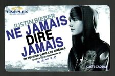 CINEPLEX ( Canada ) Justin Bieber, Never Say Never ( Fr ) 2011 Gift Card ( $0 )