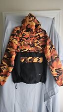 Rothco Anorak Jacket Mens Med Orange Camo 1/4 Zip Hoodie Windbreaker Vitriol