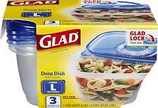 Large Rectangle Food Storage, Food Containers Hold up to 64 Ounces of Food -Glad