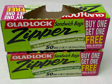 Vintage 1980's 1990's Glad-Lock Zipper Sandwich Bags Food Box T.V. Movie Prop
