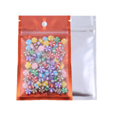 100x Clear Front & Orange Inside Zip Lock Bags 4.75x7.75in (Free 2-Day Shipping)