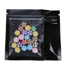 100x Small Clear & Black Zip Lock Bags Baggie 2.5x3.5in (Free 2-Day Shipping)