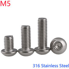 M5 x 0.8 / 5mm 316 Stainless Steel A4 Button Head Socket Cap Screws ISO 7380 A4 - 光明区 - CN