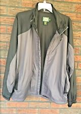 Cabela's Outdoor Gear Windbreaker Large Full Zip Gray Lightweight Jacket LS