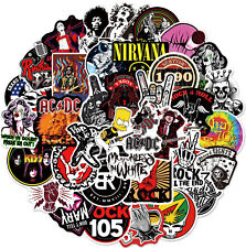 54 Rock Stickers Metal Punk Bands Guitar Amp Music Decal Stickerbomb Skateboard