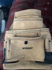 Kobalt Belt Tool Pouch Leather General Construction Heavy Duty NEW Pockets