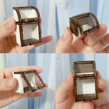 2PC Miniatures 1:12 Scale Dollhouse Unfinished Bread Display Cabinet Furniture