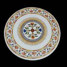 18'' white Marble Coffee Center Table Top Inlay antique round Mosaic p1