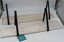 Kate & Laurel Soloman Rustic White Wood Wall Shelf Shelves Black Metal Brackets - Pelham - US