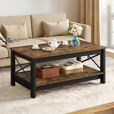 Coffee Table for Living Room,Modern Farmhouse Coffee Table with Rustic Brown - Mumbai - India