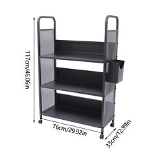 3-tier Library Book Storage Cart Rolling Book Truck Book Cart W/ Handle + Wheels - Toronto - Canada