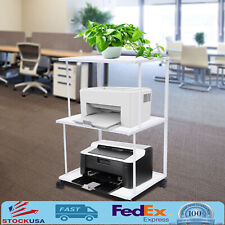 Modern Movable Laptop Printer Small Cart Rolling Laptop Stand Office White Table - Toronto - Canada