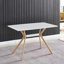 Modern Minimalist Dining Table MDF Anti-Scratch Top Metal Legs - 80 Characters - Ontario - US