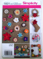 Fabric flowers accessories decor craft pattern 1601 UNCUT