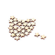 Wooden Star Shaped DIY Craft Accessories Ornaments Beige 10 x 10mm 30pcs