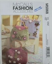 McCalls Fashion Accessories M5068 Felt Handbags Sewing Pattern Barbara Crawford