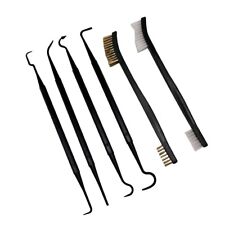 Lyman 04038 Pick & Brush Gun Firearm Cleaning 6 Piece Set w/ Brass/Nylon Brushes