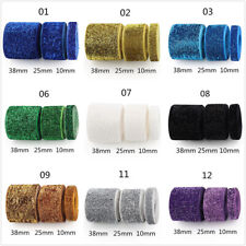 10/50 Yards Glitter Velvet Ribbon Single Face Sequin Trims Webbing DIY Craft Sew