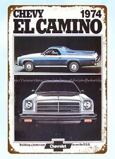 southwestern home decor 1974 automotive El Camino cars metal tin sign