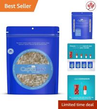 Premium High Quality Empty Gelatin Capsules - 500 Count - Resealable Packaging - Toronto - Canada