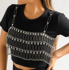 Punk Metal Bra Chest Chain Jewelry Hollow Out Bikini Body Chain Underwear Party