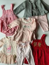 JOB LOT X 7 Mixed Items Baby Girls Dress Trousers Top PINK Newborn FAB COND!