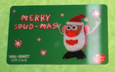 Collectible Gift Card No Value Wal Mart Merry Spud-mas Mr Potato Head Lenticular