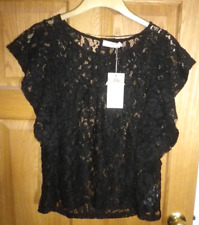 BRAND NEW LADIES CREAM CLOTHING LACE TOP Size M 14 UK