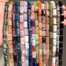 Natural Emeralds Gemstone Cylinder Shape Loose Bead for Jewelry Making DIY 7.5''