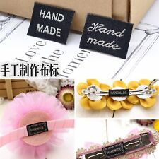 50 Pcs Woven Label Labels Sign Handmade Sew on Craft Hair Accessories