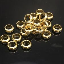 Wholesale 6MM/8MM Gold Stainless Steel Round Big Hole Beads Jewelry Accessories