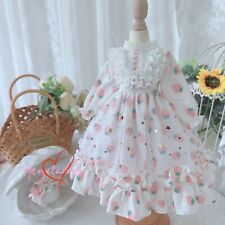 Blythe 1/6 1/4 1/3 BJD Clothes Outfit White Dress + Headwear Pink Strawberry AOD