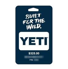 $325 Yeti Digital Gift Card - Yeti.com Only (Will send # and PIN after Purchase)