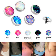 Titanium Piercings Micro Opal Dermal Anchor Top Jewelry Dermal Flat Head Surface