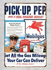 1952 Mobilgas Mobiloil pegasus flying horse automotive metal tin sign art decor