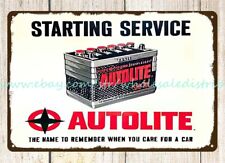 Battery autolite automotive car metal tin sign living room decor