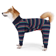 Elastic Classic Striped Pet Clothes Four-legged Dog Pyjamas Jumpsuit Homewear - Toronto - Canada