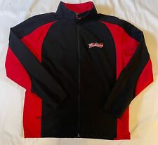 Budweiser Jacket Mens XL Soft Shell Full Zip Sport Tek Red Black Polyester