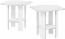 Simple Design End Table, 2-Pack, White - Mumbai - India