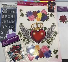 Lot mixed love themed accessories transfers & iron ons see pics creative craft