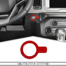 For 2021-2024 Ford Bronco ABS Red Engine Start/Stop Push Button Trim Cover Decor