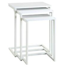 Carolina Cottage End/Side Table 23.5X18"X12" White 3-Piece Nesting Wood+Metal - Whippany - US"