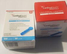 Cardinal Health 30 Gauge Lancets, Universal (2 Boxes of 100 Each), New Free Ship - Manitou Beach - US