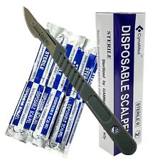 10/PK #23 Disposable Scalpels Crafting Knife Individually Wrapped & Sterile - Woodbridge - US