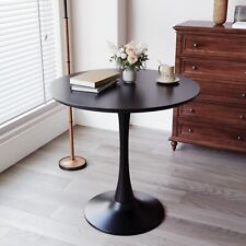 31.5 Round Dining Table Office Kitchen Table Metal Base Black For 2-4 People US - Lithia Springs - US"