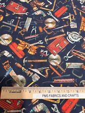 QT Hand Construction Tools 100% cotton fabric by the yard 36 x 44 - 29552 N