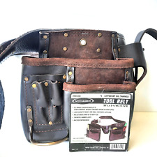 Oil Tanned Leather Tool Belt Pouch Bag Carpenter Construction Framer Handyman B2